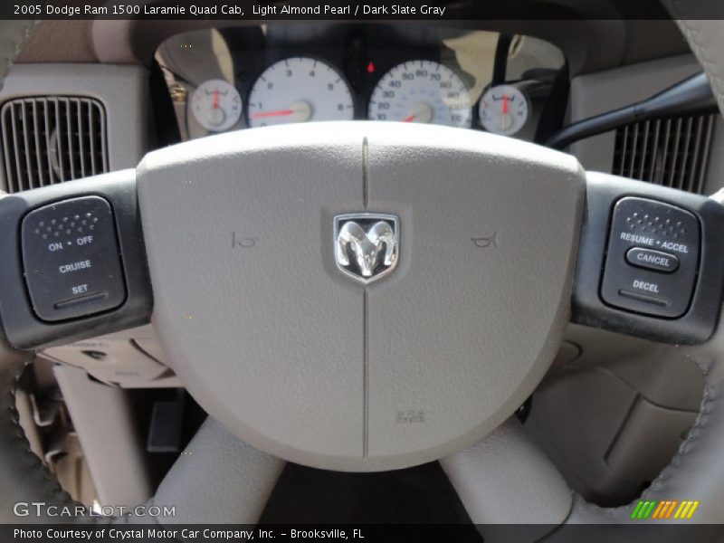 Light Almond Pearl / Dark Slate Gray 2005 Dodge Ram 1500 Laramie Quad Cab
