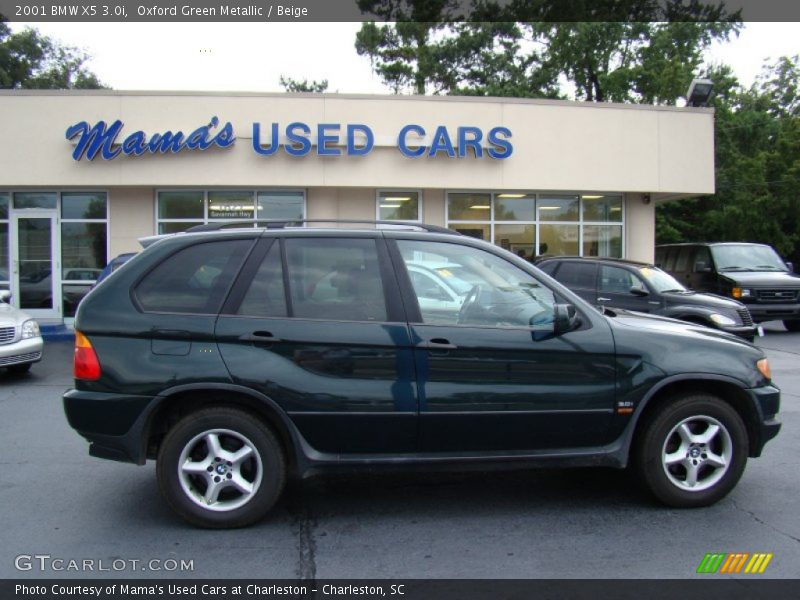 Oxford Green Metallic / Beige 2001 BMW X5 3.0i