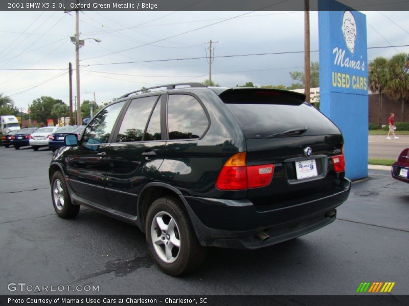 Oxford Green Metallic / Beige 2001 BMW X5 3.0i