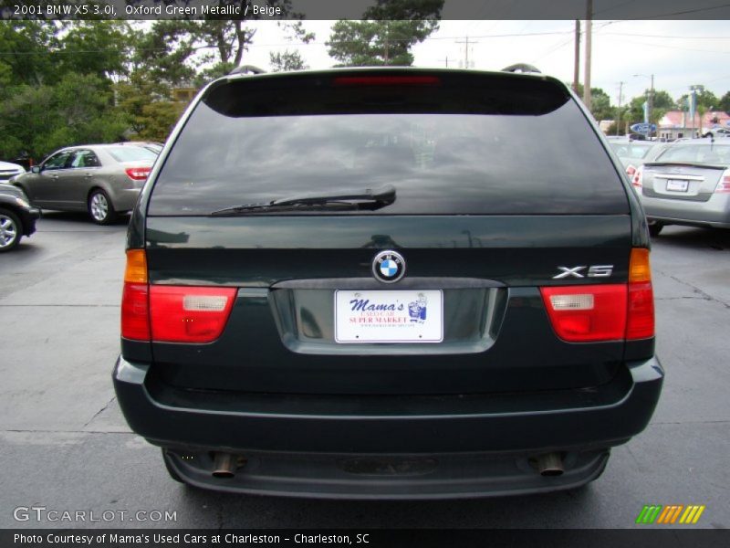 Oxford Green Metallic / Beige 2001 BMW X5 3.0i