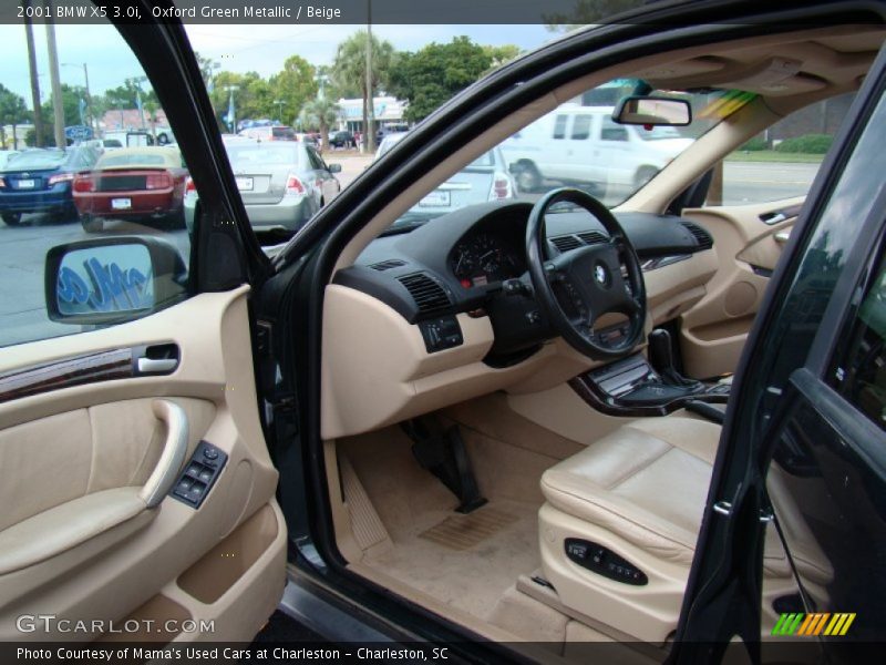 Oxford Green Metallic / Beige 2001 BMW X5 3.0i