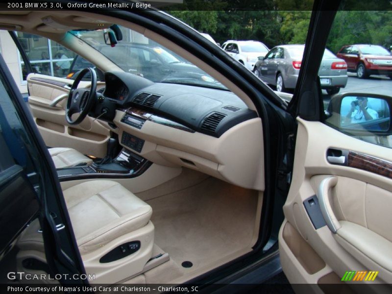 Oxford Green Metallic / Beige 2001 BMW X5 3.0i