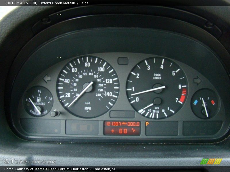 Oxford Green Metallic / Beige 2001 BMW X5 3.0i