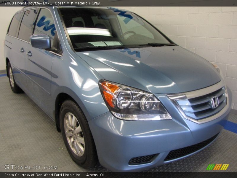 Ocean Mist Metallic / Gray 2008 Honda Odyssey EX-L