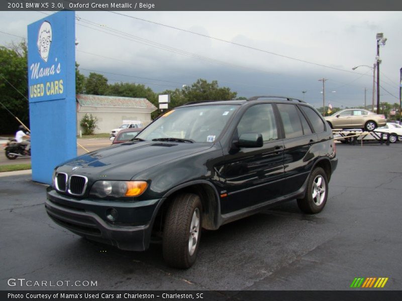 Oxford Green Metallic / Beige 2001 BMW X5 3.0i