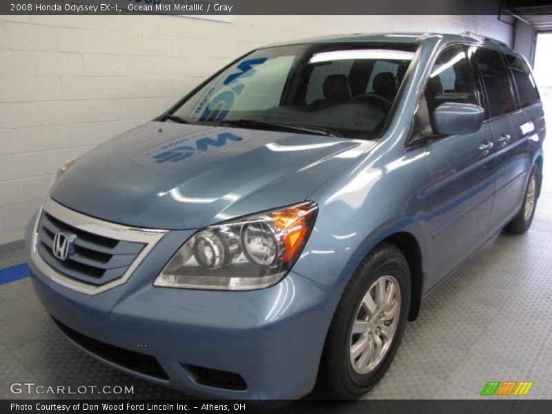 Ocean Mist Metallic / Gray 2008 Honda Odyssey EX-L