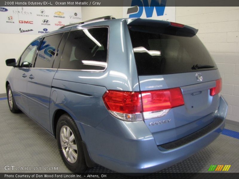 Ocean Mist Metallic / Gray 2008 Honda Odyssey EX-L