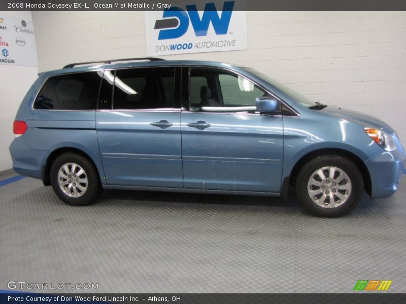 Ocean Mist Metallic / Gray 2008 Honda Odyssey EX-L