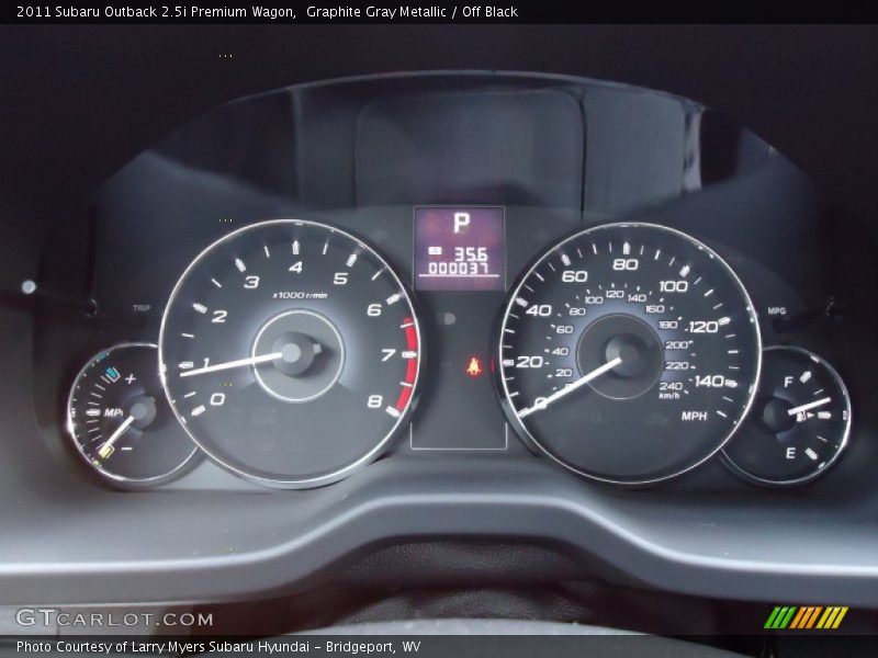 Graphite Gray Metallic / Off Black 2011 Subaru Outback 2.5i Premium Wagon