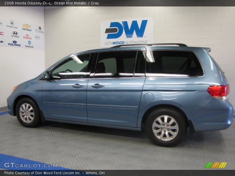 Ocean Mist Metallic / Gray 2008 Honda Odyssey EX-L