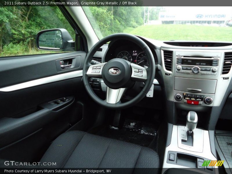 Graphite Gray Metallic / Off Black 2011 Subaru Outback 2.5i Premium Wagon