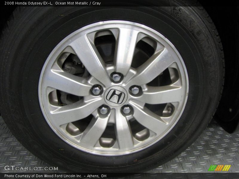 Ocean Mist Metallic / Gray 2008 Honda Odyssey EX-L