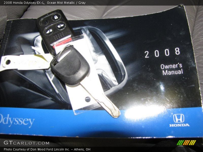 Ocean Mist Metallic / Gray 2008 Honda Odyssey EX-L