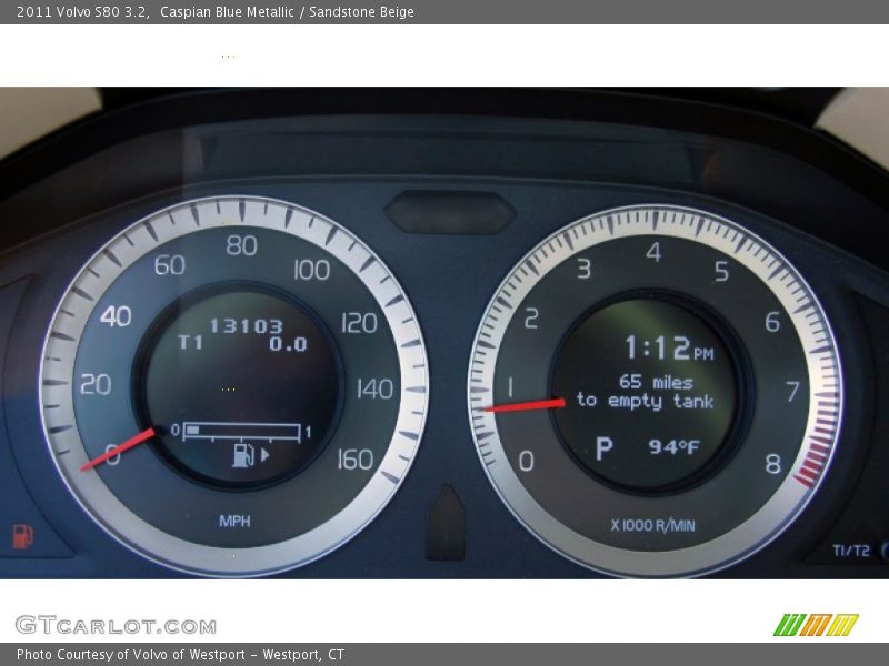 Caspian Blue Metallic / Sandstone Beige 2011 Volvo S80 3.2