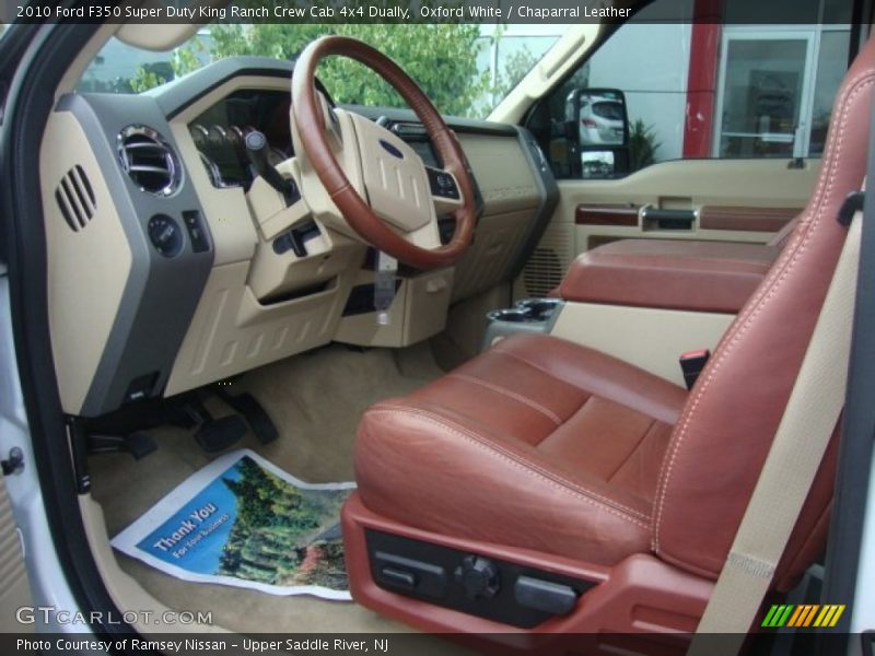  2010 F350 Super Duty King Ranch Crew Cab 4x4 Dually Chaparral Leather Interior