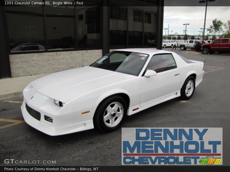 Bright White / Red 1991 Chevrolet Camaro RS