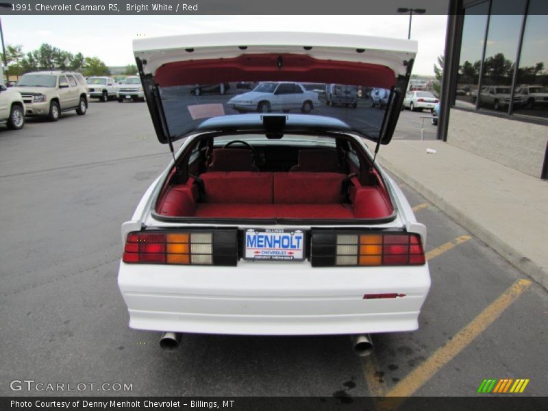 Bright White / Red 1991 Chevrolet Camaro RS