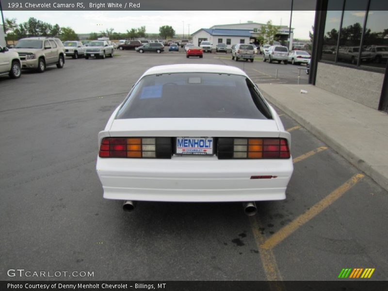 Bright White / Red 1991 Chevrolet Camaro RS