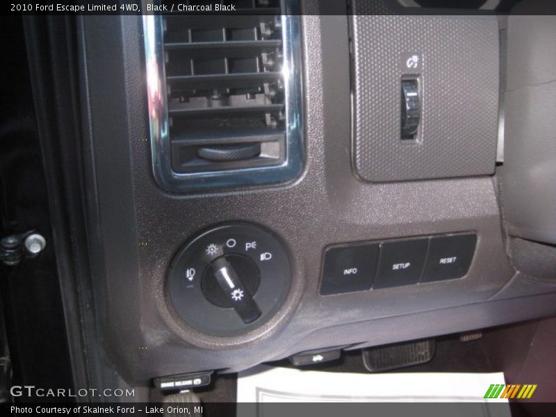 Controls of 2010 Escape Limited 4WD
