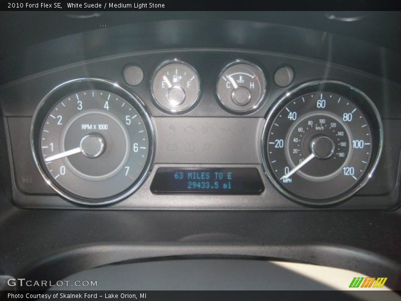 White Suede / Medium Light Stone 2010 Ford Flex SE