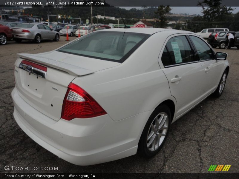 White Suede / Medium Light Stone 2012 Ford Fusion SEL