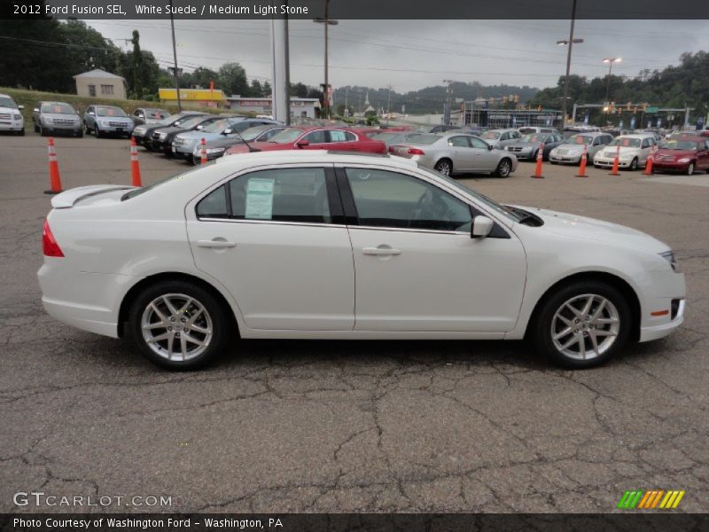 White Suede / Medium Light Stone 2012 Ford Fusion SEL
