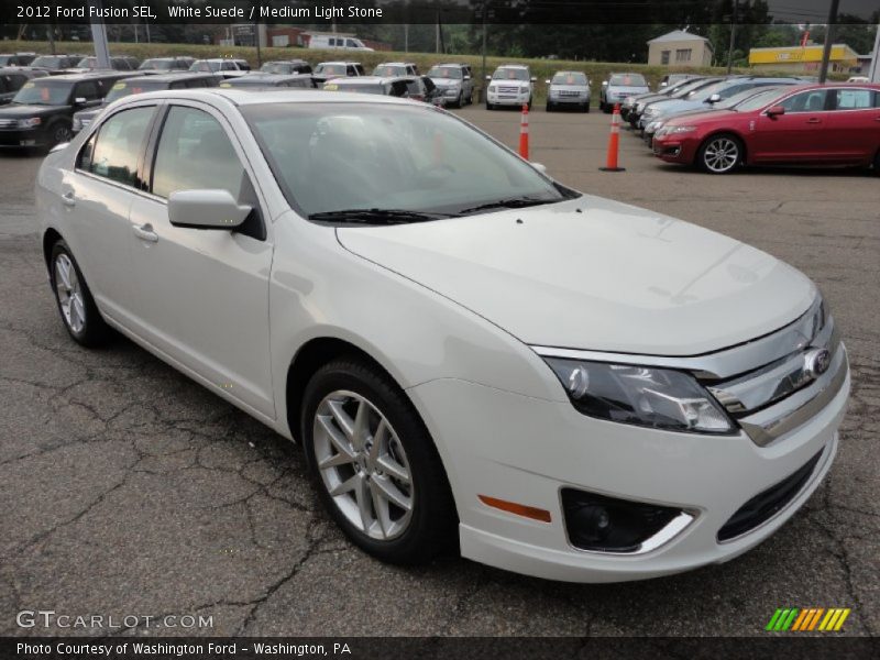 White Suede / Medium Light Stone 2012 Ford Fusion SEL
