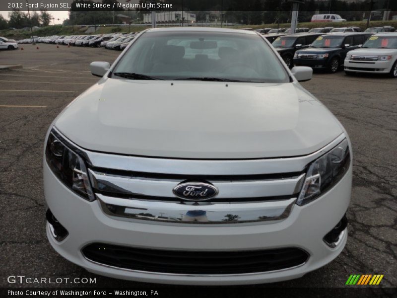 White Suede / Medium Light Stone 2012 Ford Fusion SEL