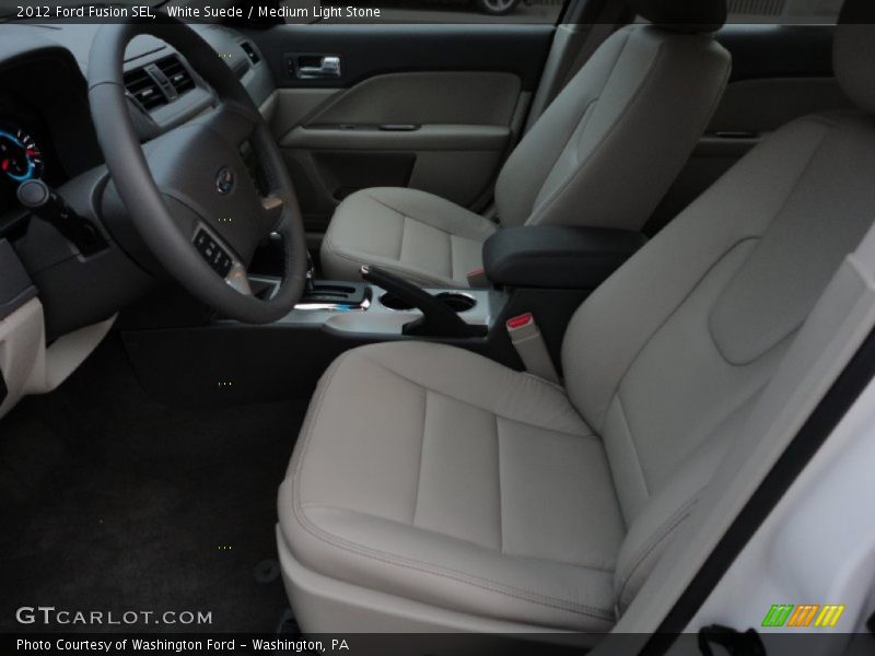 White Suede / Medium Light Stone 2012 Ford Fusion SEL