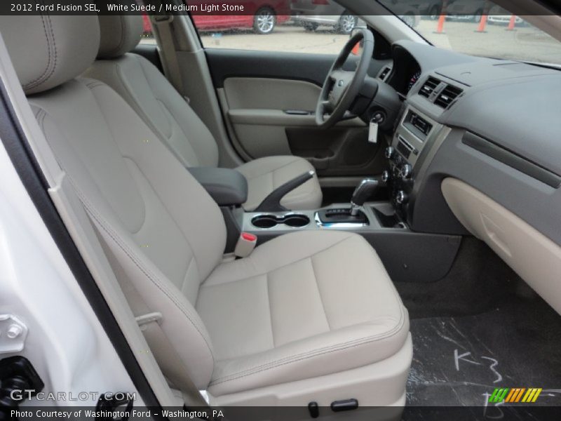 White Suede / Medium Light Stone 2012 Ford Fusion SEL