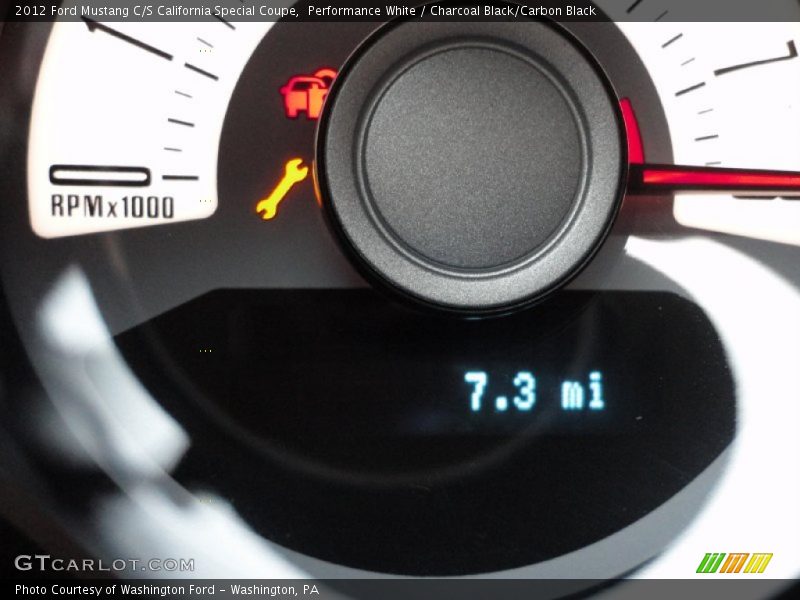 Performance White / Charcoal Black/Carbon Black 2012 Ford Mustang C/S California Special Coupe
