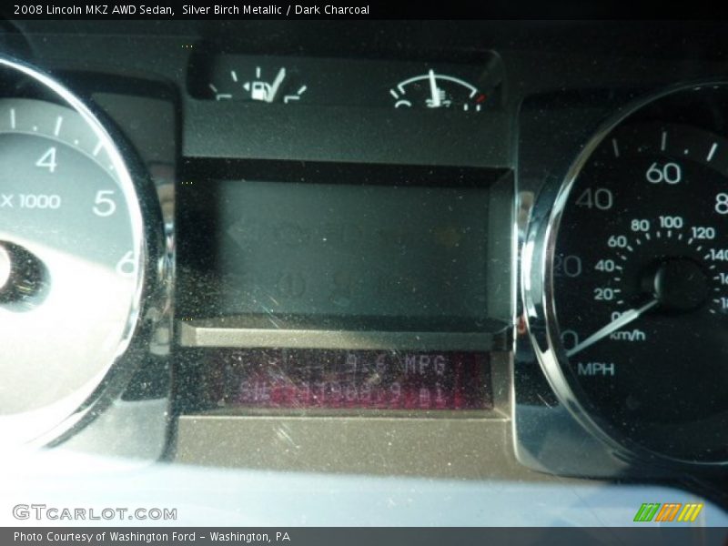 Silver Birch Metallic / Dark Charcoal 2008 Lincoln MKZ AWD Sedan