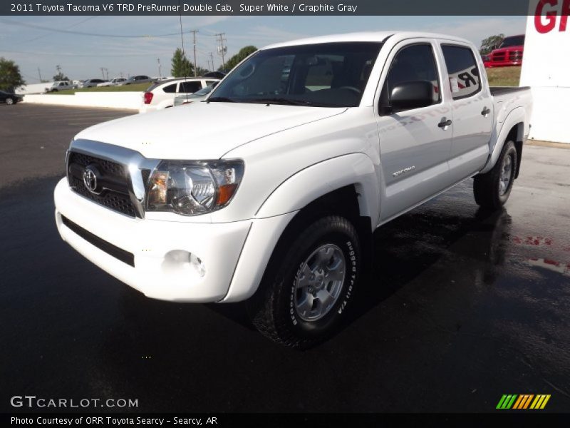 Super White / Graphite Gray 2011 Toyota Tacoma V6 TRD PreRunner Double Cab