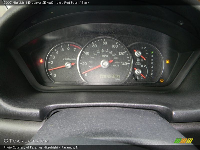 Ultra Red Pearl / Black 2007 Mitsubishi Endeavor SE AWD