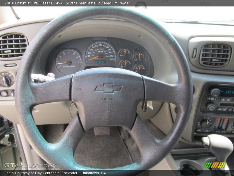 Silver Green Metallic / Medium Pewter 2004 Chevrolet TrailBlazer LS 4x4