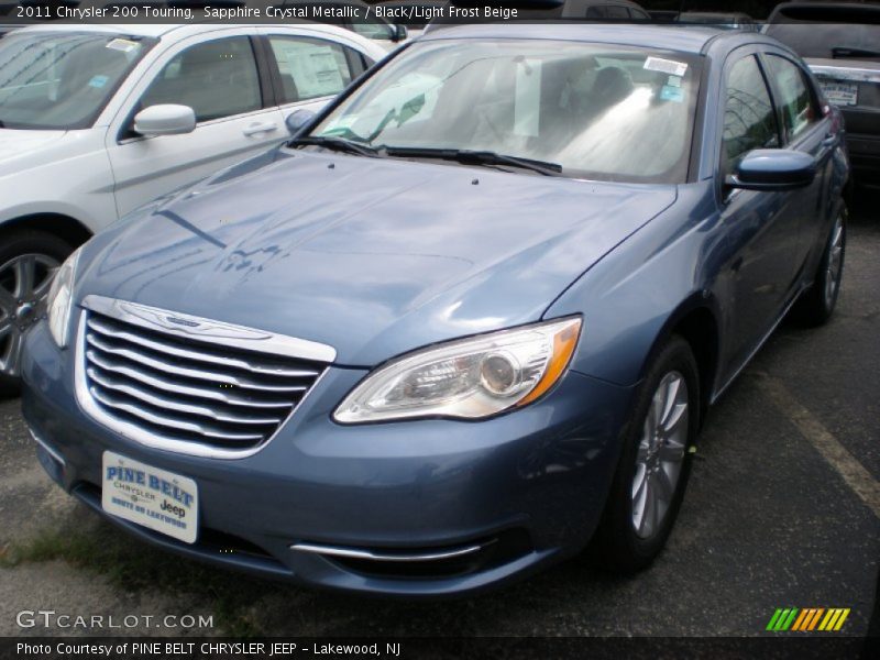 Sapphire Crystal Metallic / Black/Light Frost Beige 2011 Chrysler 200 Touring