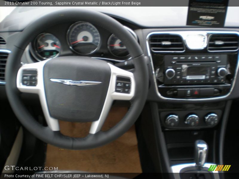 Sapphire Crystal Metallic / Black/Light Frost Beige 2011 Chrysler 200 Touring