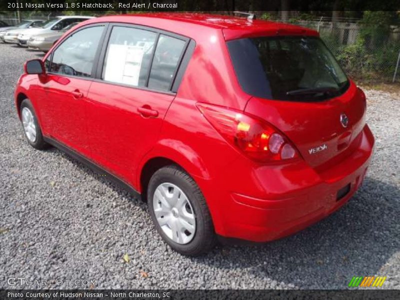 Red Alert / Charcoal 2011 Nissan Versa 1.8 S Hatchback