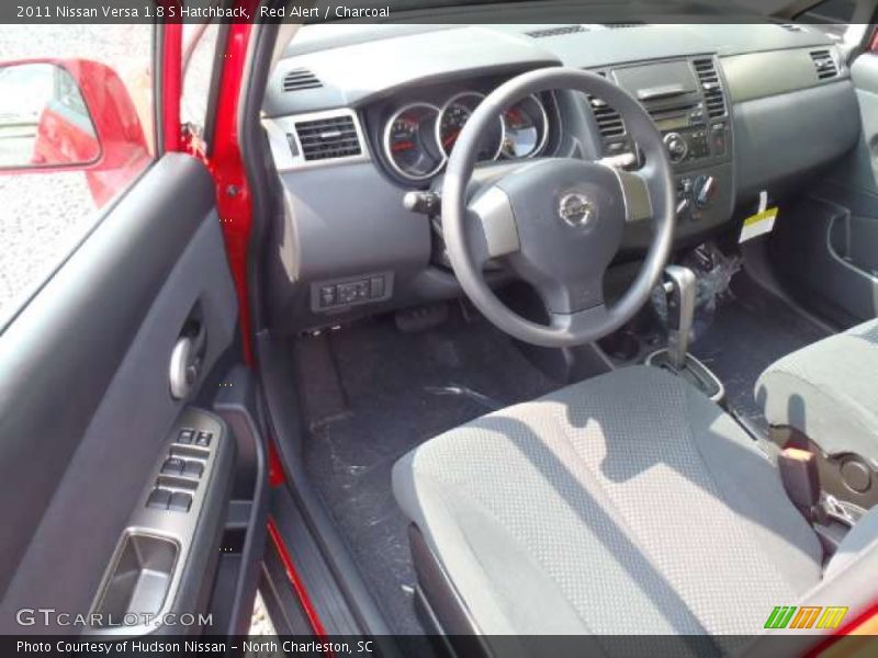 Red Alert / Charcoal 2011 Nissan Versa 1.8 S Hatchback