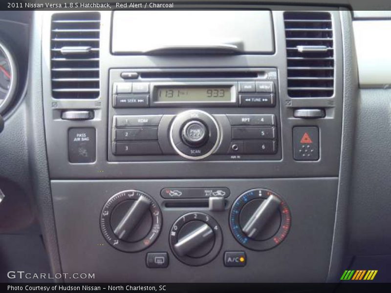 Red Alert / Charcoal 2011 Nissan Versa 1.8 S Hatchback