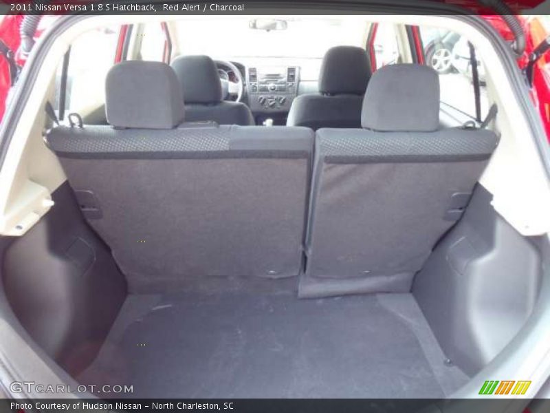 Red Alert / Charcoal 2011 Nissan Versa 1.8 S Hatchback