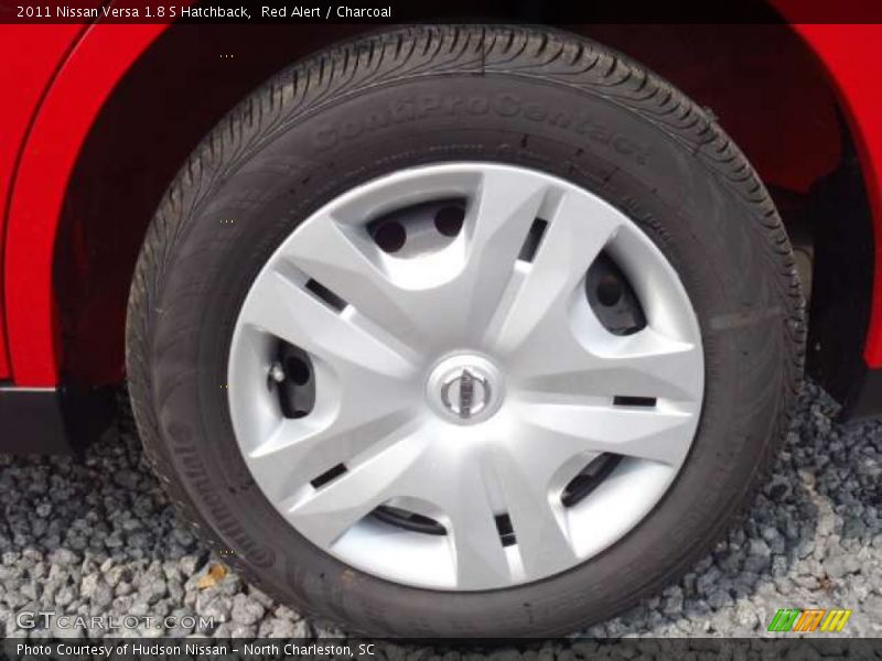 Red Alert / Charcoal 2011 Nissan Versa 1.8 S Hatchback
