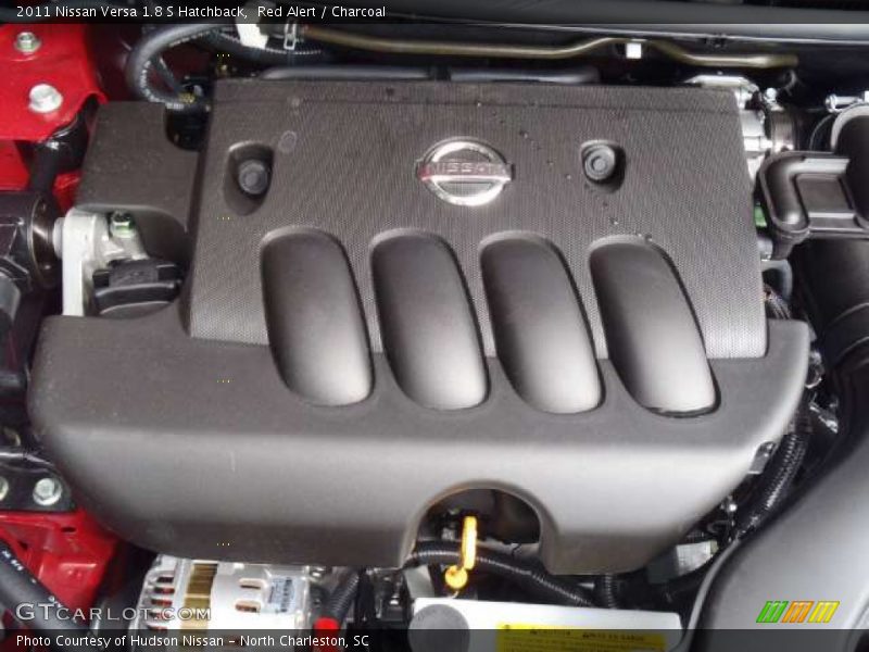 Red Alert / Charcoal 2011 Nissan Versa 1.8 S Hatchback