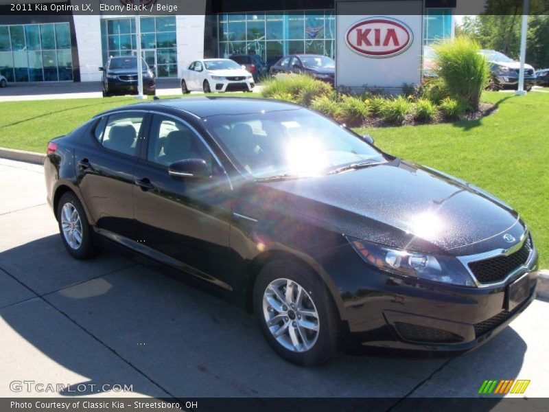 Ebony Black / Beige 2011 Kia Optima LX