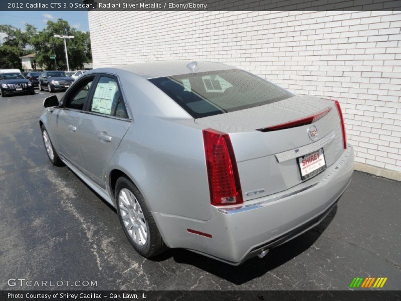 Radiant Silver Metallic / Ebony/Ebony 2012 Cadillac CTS 3.0 Sedan