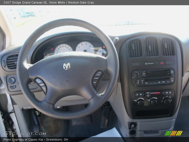Stone White / Medium Slate Gray 2007 Dodge Grand Caravan SE