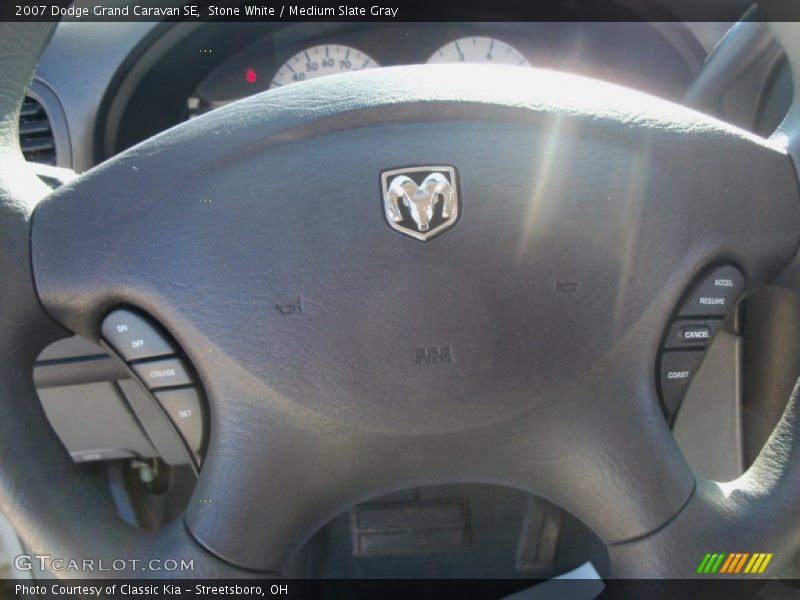 Stone White / Medium Slate Gray 2007 Dodge Grand Caravan SE