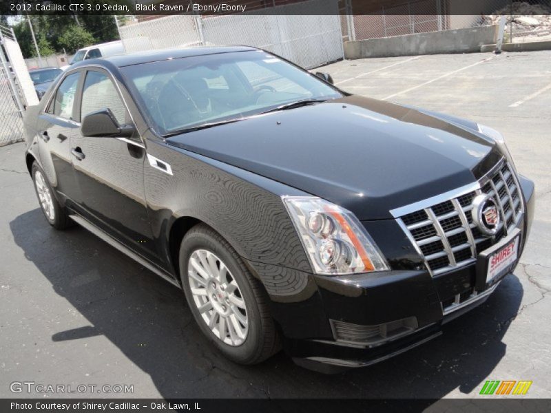 Black Raven / Ebony/Ebony 2012 Cadillac CTS 3.0 Sedan