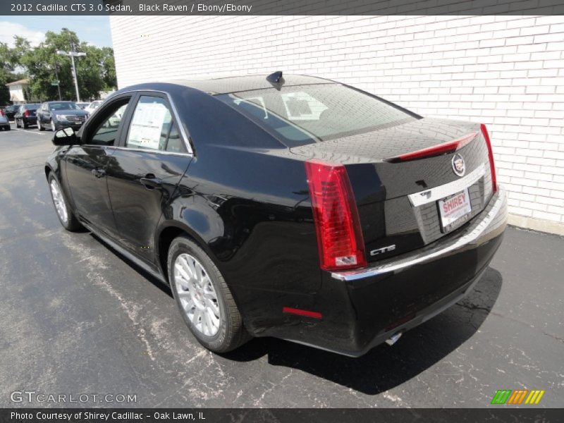 Black Raven / Ebony/Ebony 2012 Cadillac CTS 3.0 Sedan