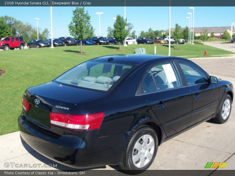 Deepwater Blue / Gray 2008 Hyundai Sonata GLS